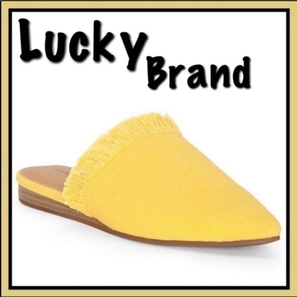 Lucky Brand Slides flats new in box yellow